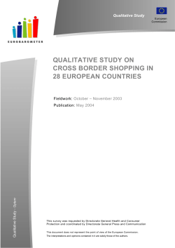 qualitative study on cross border shopping in 28 european countries