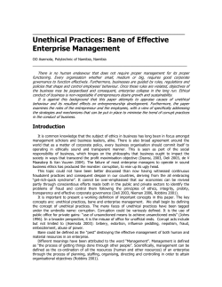 Practices: Bane of Effective Enterprise Management