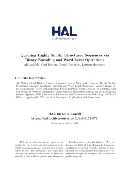 Querying Highly Similar Structured Sequences via Binary Encoding
