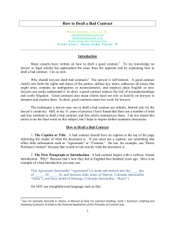 How to Draft a Bad Contract