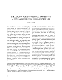 THE ARDUOUS PATHS OF POLITICAL TRANSITIONS: A