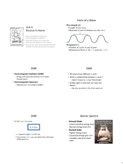 Unit 4: Electrons and Energy