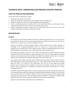technical note: cardiovascular diseases country profiles