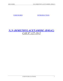 N,N-DIMETHYLACETAMIDE (DMAC) CAS N&deg;:127-19-5