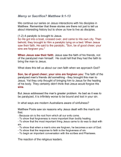 Mercy or Sacrifice? Matthew 9:1-13