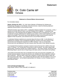 April 30 2015 - Dr. Colin Carrie