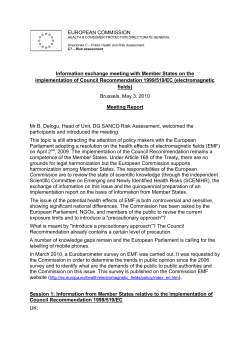 Meeting report - European Commission