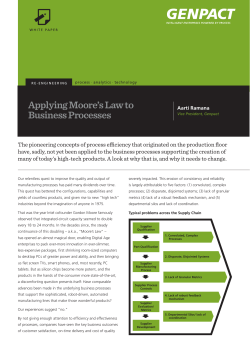 Applying Moore`s Law to Business Processes