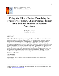 Fixing the Hillary Factor: Examining the Trajectory of