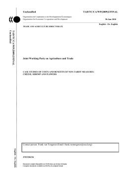 Case Studies of Costs and Benefits of Non-Tariff
