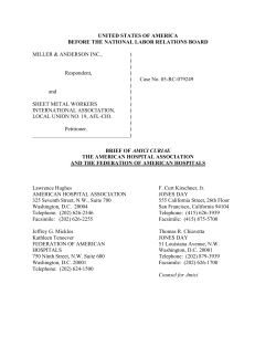 AHA/FAH Amicus Brief urging NLRB to affirm long