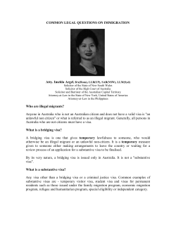 Common Legal Questions on Immigration.