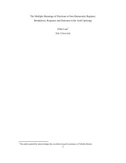 The Multiple Meanings of Elections in Non