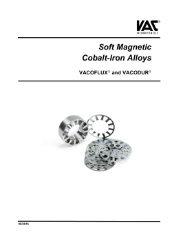 Soft Magnetic Cobalt-Iron Alloys