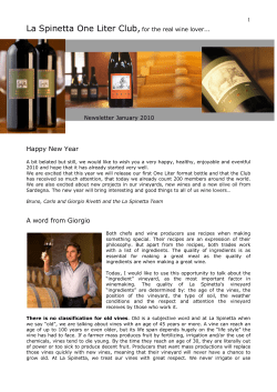 La Spinetta One Liter Club, for the real wine lover