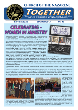 Summer 2012 - Church of the Nazarene