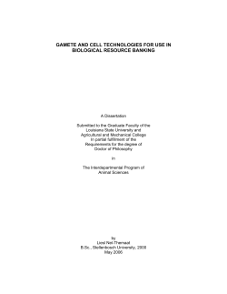 gamete and cell technologies for use in biological resource banking