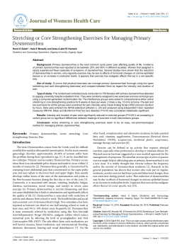 Stretching or Core Strengthening Exercises for Managing Primary