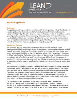 Mentoring Guide - Society of Manufacturing Engineers