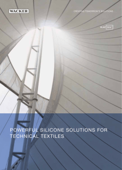 powerful silicone solutions for technical textiles