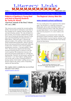 Literacy Links - Van Asch Deaf Education Centre
