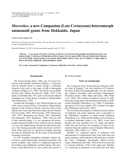 Morewites, a new Campanian (Late Cretaceous) heteromorph