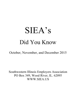 Did You Know - Southwestern Illinois Employers Association
