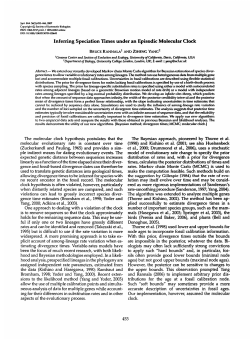 Inferring Speciation Tunes under an Episodic Molecular Clock
