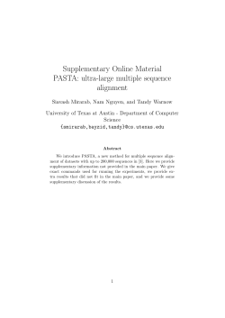 Supplementary Online Material PASTA: ultra