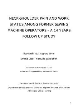 neck-shoulder pain and work status among former