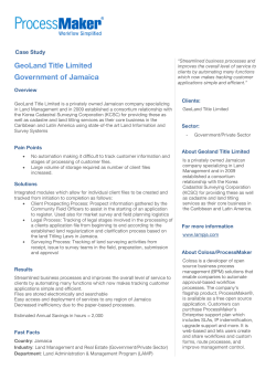 GeoLand Title Limited Government of Jamaica
