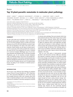 Top 10 plant-parasitic nematodes in molecular plant pathology