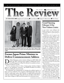 Former Japan Prime Minister to Deliver Commencement Address