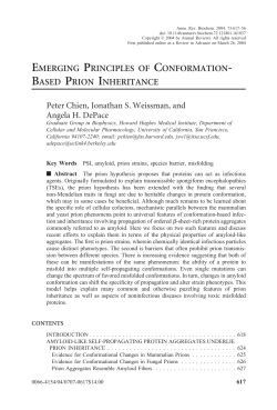 BASED PRION INHERITANCE Peter Chien, Jonathan S