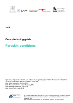 Foreskin conditions - Royal College of Surgeons