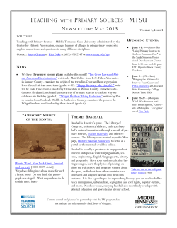 May 2013 - Middle Tennessee State University