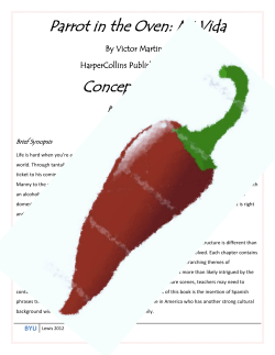 Parrot in the Oven: Mi Vida Concept Analysis