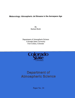 Meteorology: Atmospheric Jet Streams in the Aerospace Age By