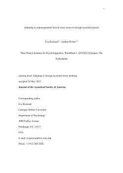 Adapting to suprasegmental lexical stress errors in foreign