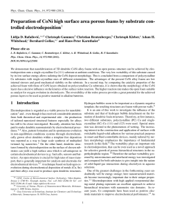 Preparation of CoNi high surface area porous foams by substrate