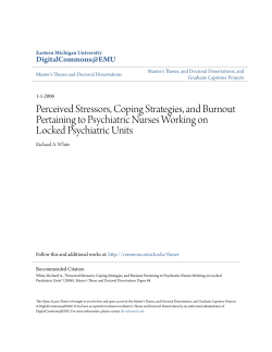 Perceived Stressors, Coping Strategies, and Burnout Pertaining to