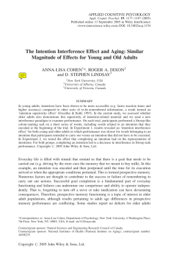 The Intention Interference Effect and Aging: Similar Magnitude of