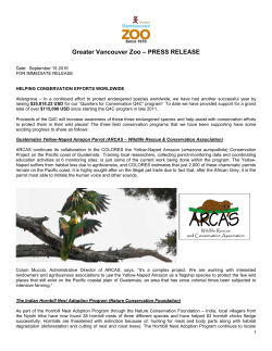 Helping Conservation Efforts Worldwide Sept 15 16