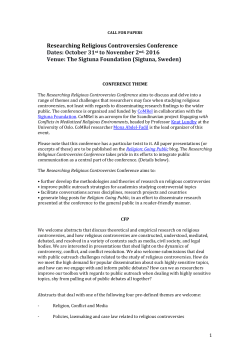 information - The Religious Studies Project