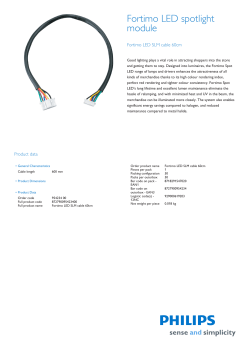Product Leaflet: Fortimo LED SLM Cable 60cm