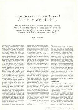 Expansion and Stress Around Aluminum Weld Puddles
