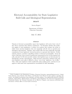 Electoral Accountability for State Legislative Roll