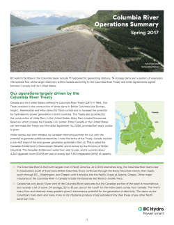 Columbia River Operations Summary