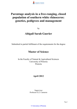 genetics, pedigrees and management