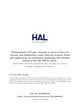 Paleomagnetic of Upper Jurassic to Lower Cretecous volcanic